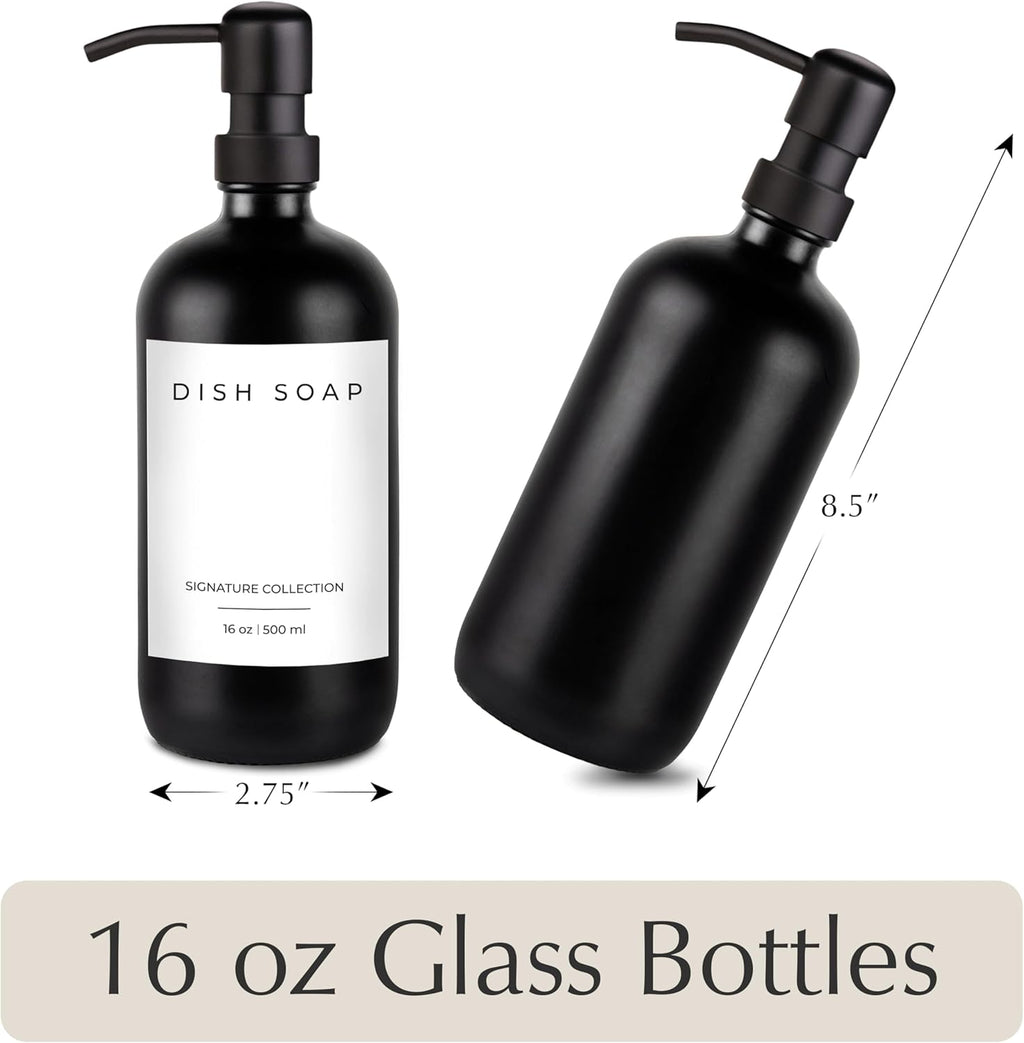 Emerson Essentials Soap Dispenser Set, Dish Soap for Kitchen, Bathroom Set - Hands and Dishes for