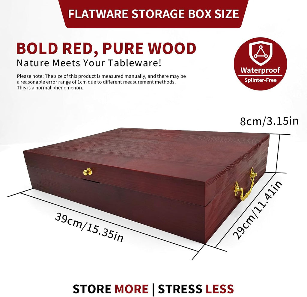 Silverware Storage Box, Kitchen Drawer Organizer, Drawer-containing flap-type storage box, Wood