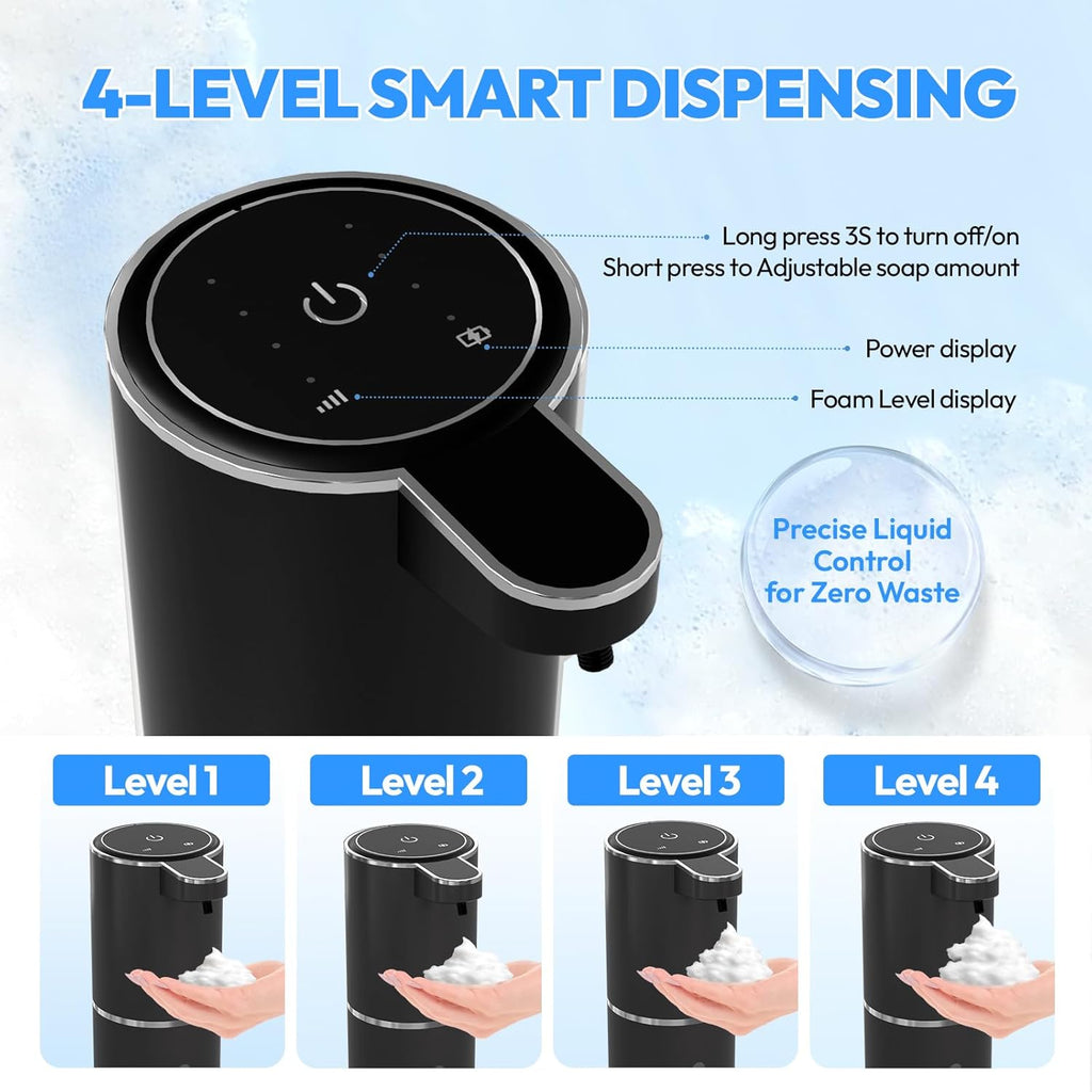 Automatic Foaming Soap Dispenser,Touchless Foam Soap Dispenser,12.8oz Rechargeabled Wall Mounted