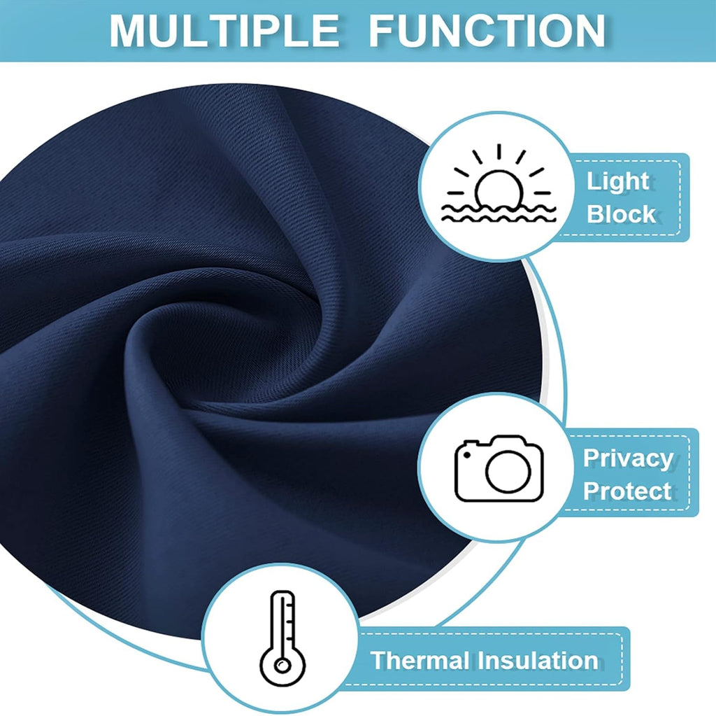 RYB HOME Blackout Curtains for Kitchen, Over Sink Privacy Curtains Window Decor, Thermal Insulating