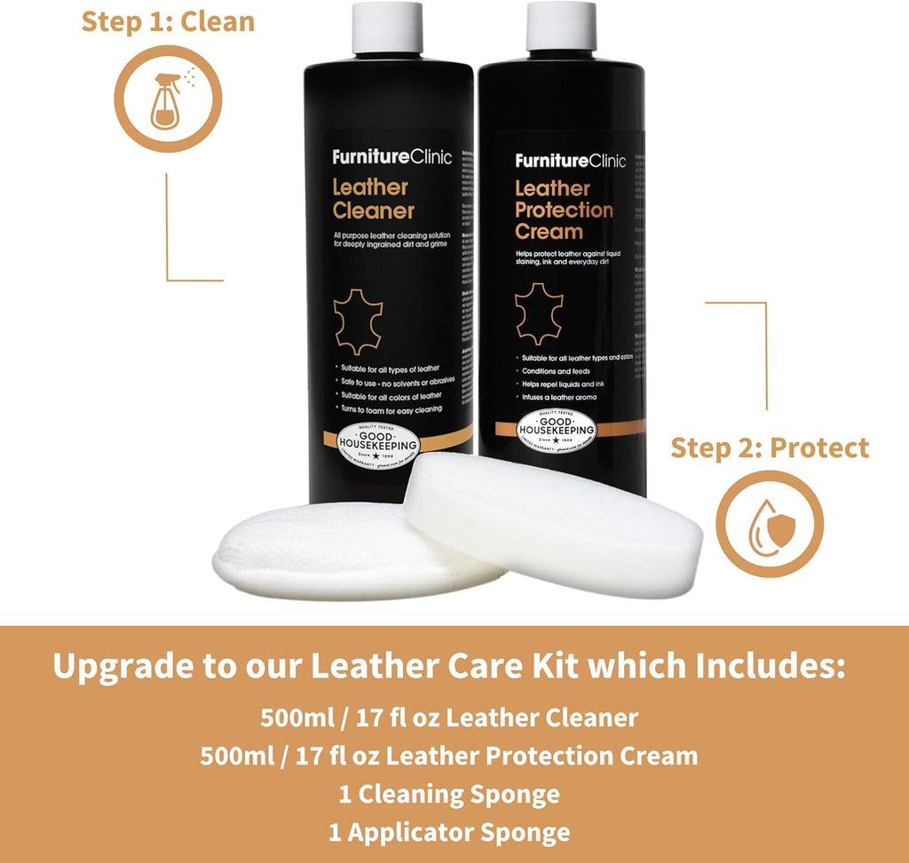 Furniture Clinic Leather Protection Cream | 2-in-1 Leather Conditioner & Waterproofing Protector