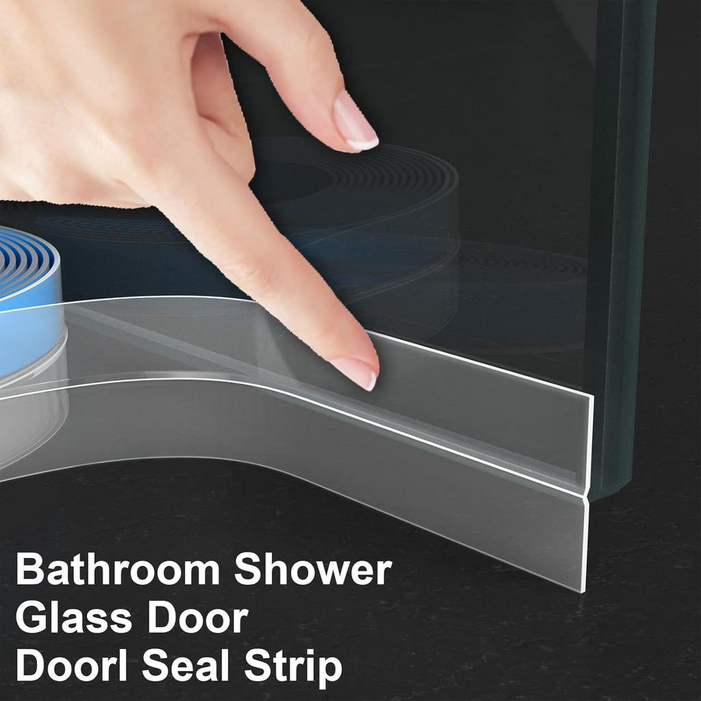 Weather Stripping Door Seal, Silicone Strip for Frame and Gaps Draft Stopper,Glass Shower Door