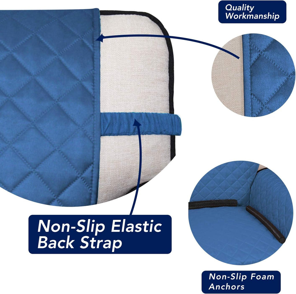 PureFit Reversible Quilted Sofa Cover, Water Resistant Medium Slipcover Furniture Protector