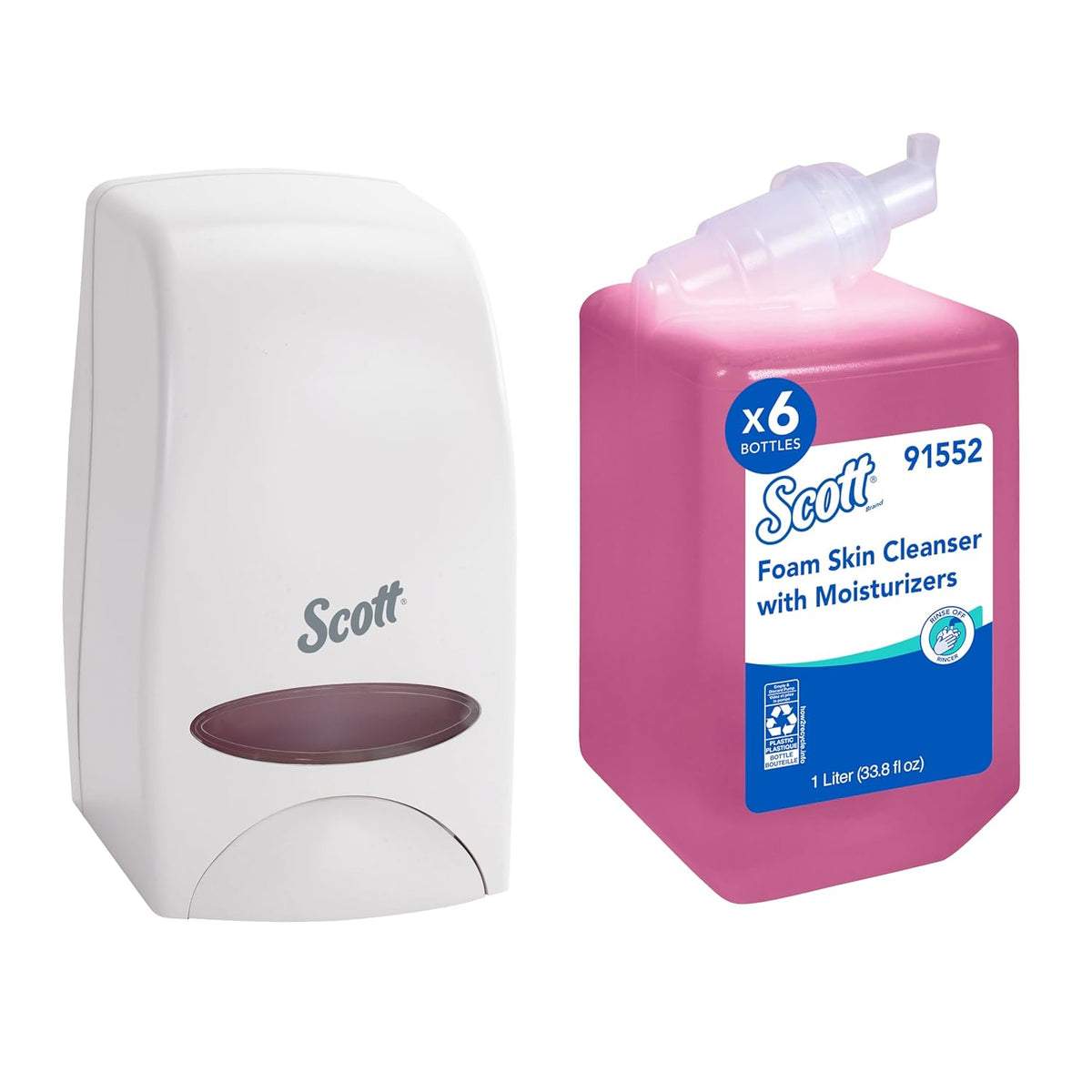 Bundle of Scott® Foam Hand Soap with Moisturizers, 1.0 L Pink, Floral Scent Refills + Scott