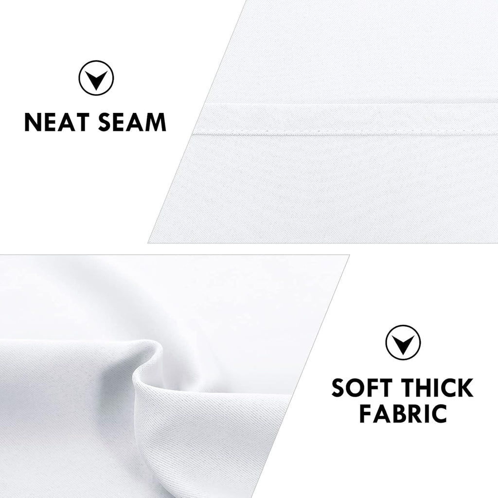 DWCN White Room Darkening Blackout Curtains - Thermal Insulated Privacy Energy Saving Window