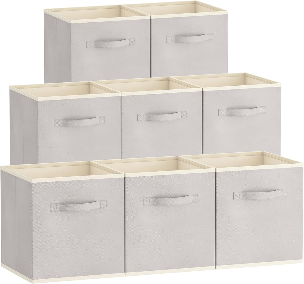 Lifewit 13 Inch Cube Storage Bins, 8 Packs Storage Cubes Foldable Decorative Fabric Storage Baskets