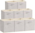 Lifewit 13 Inch Cube Storage Bins, 8 Packs Storage Cubes Foldable Decorative Fabric Storage Baskets