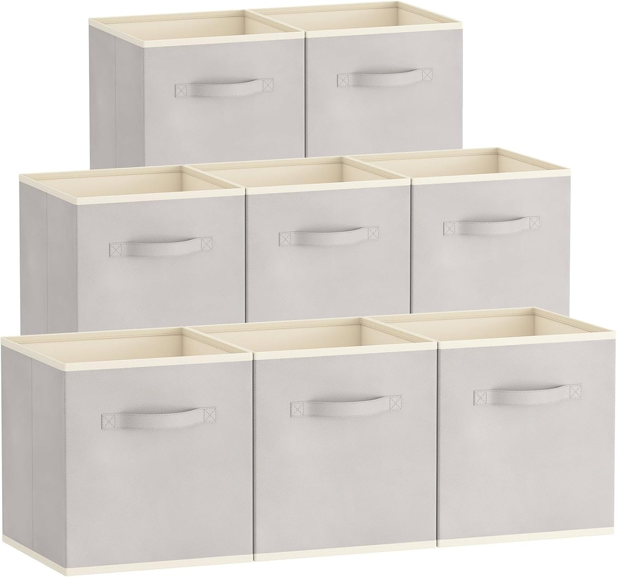 Lifewit 13 Inch Cube Storage Bins, 8 Packs Storage Cubes Foldable Decorative Fabric Storage Baskets