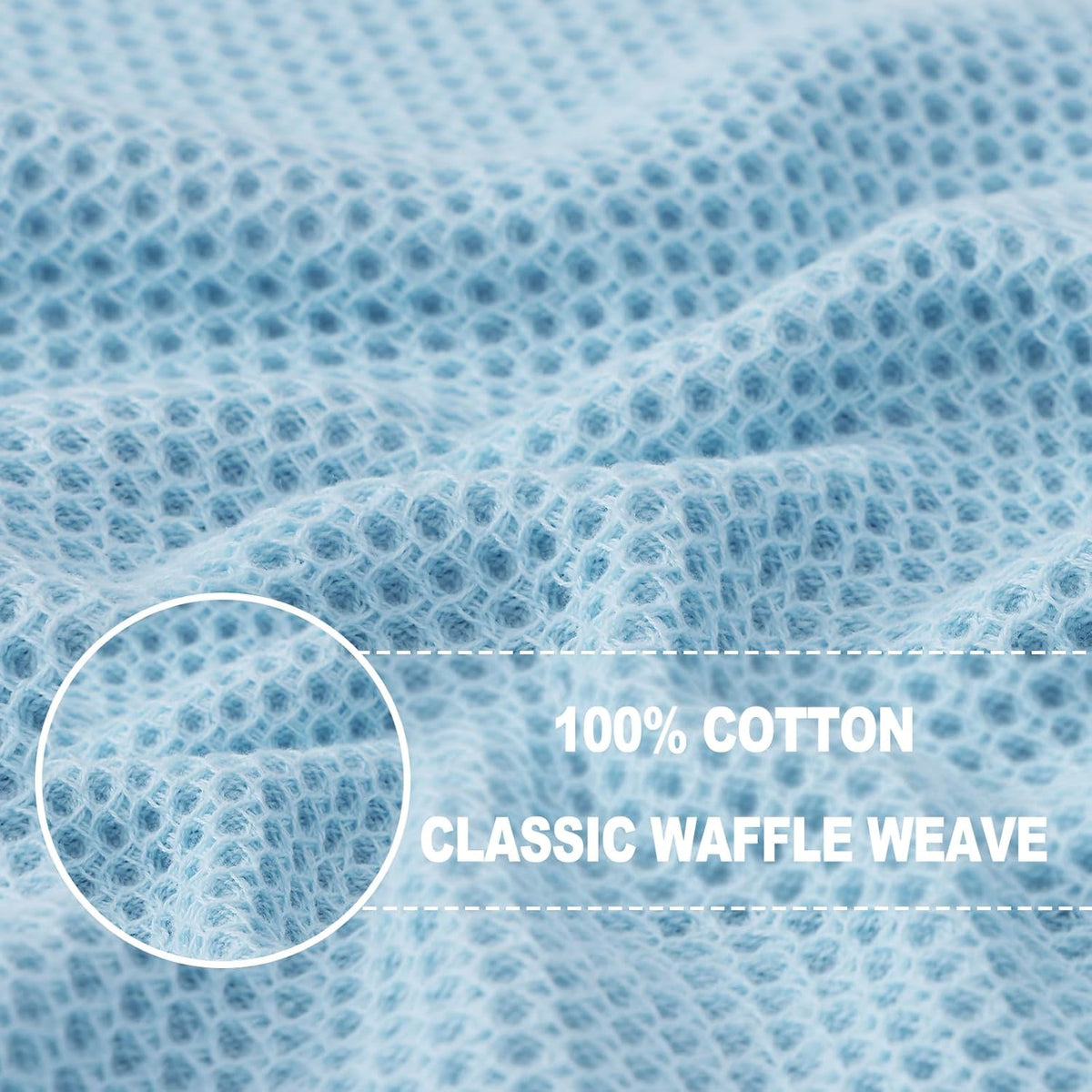 Homaxy 100% Cotton Waffle Weave Kitchen Dish Towels, Ultra Soft Absorbent Quick Drying Cleaning