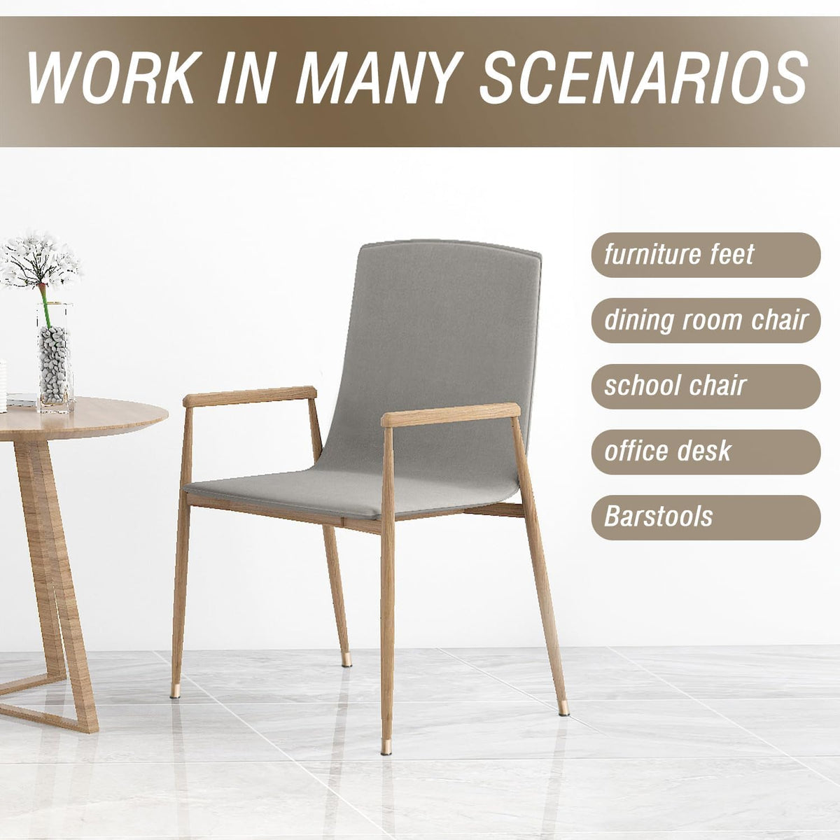 BUMACO Chair Leg Floor Protectors Chair Leg Protectors for Hardwood Floors Silicone Pads Covers to
