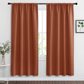 RYB HOME Blackout Curtains for Living Room, All Lights Blocking Rod Pocket Design Thermal Insulated