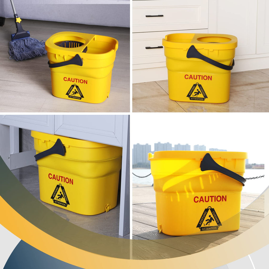 Yocada Commercial Mop Bucket with Wringer Portable Collapsible