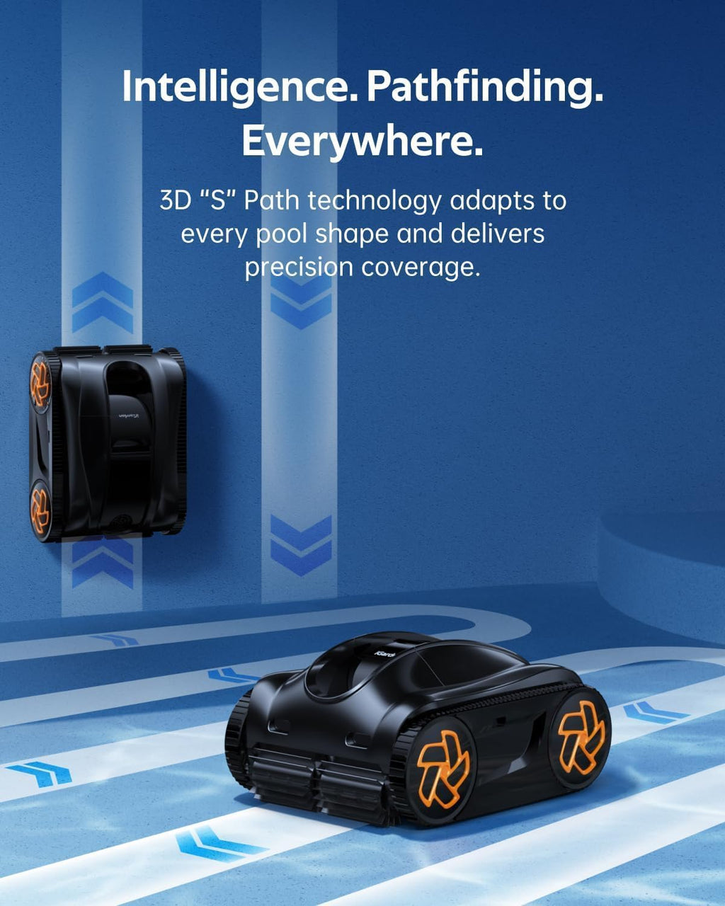Pool Cleaner K40, 4H Runtime Cordless Robotic Pool Vacuum for Inground & Above Ground Pools, AI