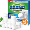 Toilet Bowl Cleaner Tablets - 60 PCS Automatic Bleach Toilet Cleaner Tablets, Slow-Releasing