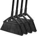 4PCS Heavy Duty Angle Broom, Long Pole Brooms for Indoor, Outdoor Sweeping, Kitchen to Courtyard