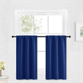 RYB HOME Blackout Curtains Small Window Decor Energy Efficiency Drapes for Kitchen Bedroom Basement