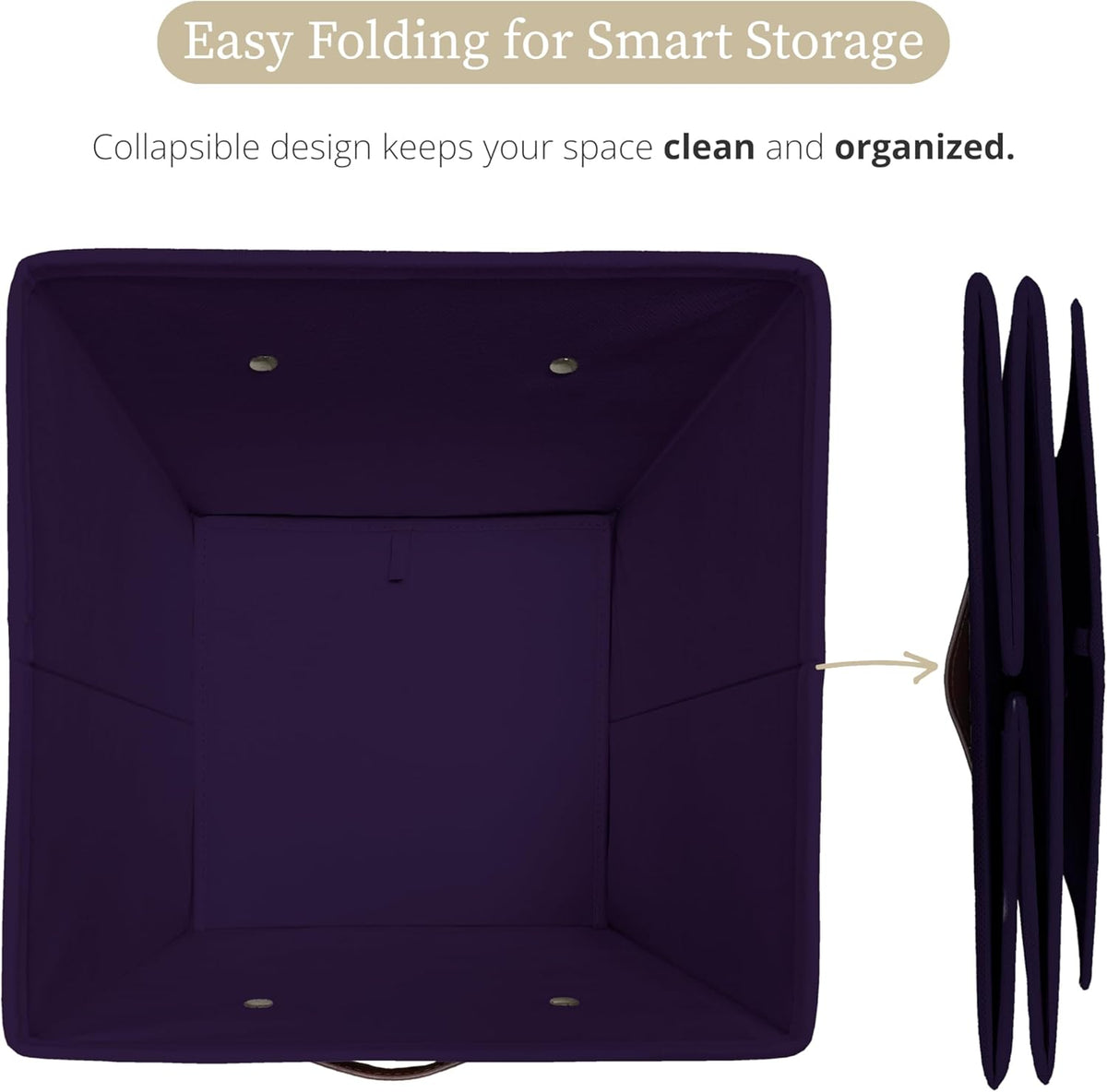 DECOMOMO Storage Baskets, 13x15x13 Storage Cube Bins with Labels for Organizing Shelves Kallax
