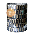 Escenzy Modern Bathroom Trash Can Mosaic Glass 6L | Decorative Small Garbage Can | 8" x 10" |