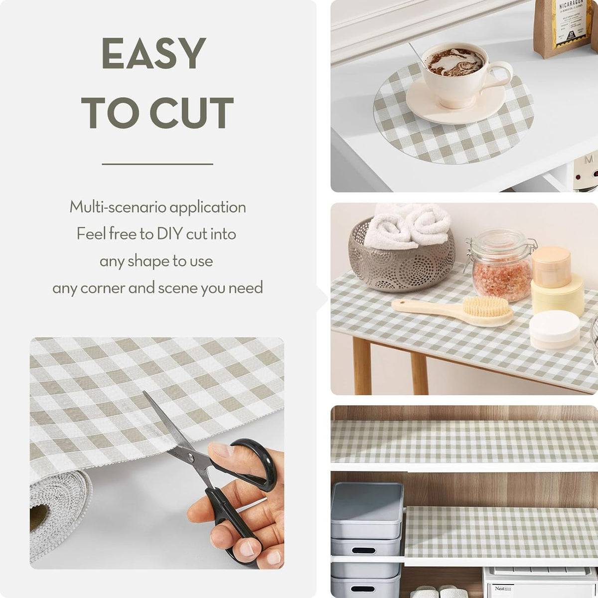 Drawer Shelf Liner for Kitchen Cabinet Liner Non-Adhesive Non-Slip Shelf Thick Strong Grip