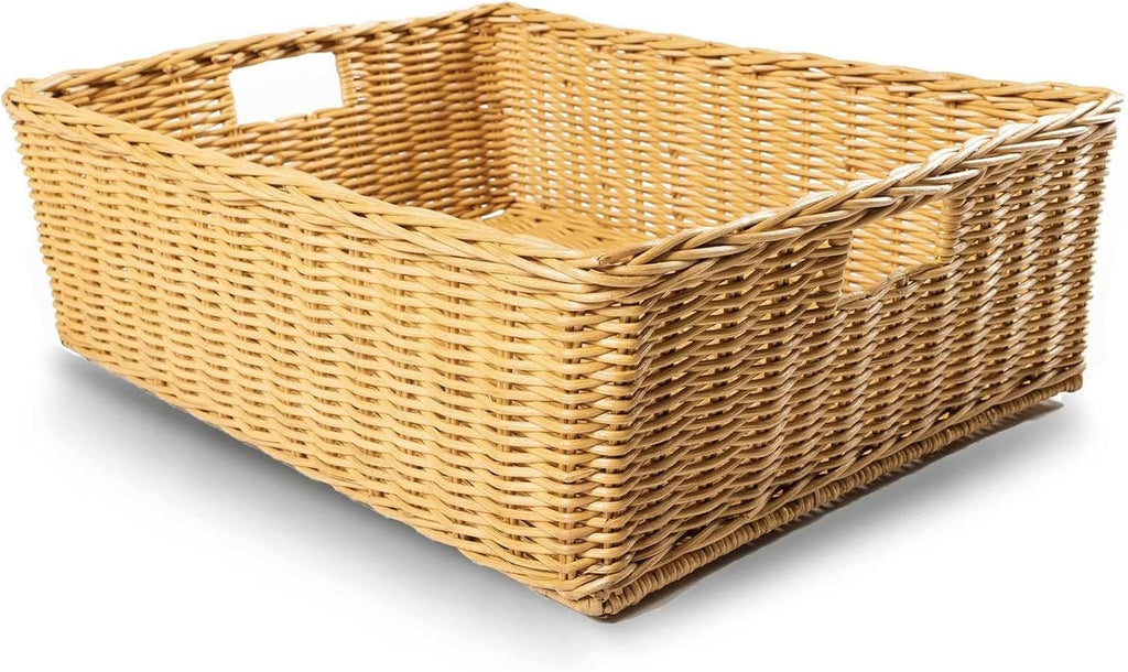 The Basket Lady Under The Bed/Basic Wicker Storage Basket, Extra Large, 25 in L x 19.5 in W x 8 in