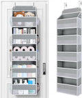 Yecaye Over The Door Organizer Storage, 5-Tier Heavy Duty Door Organizers Hanging with 10 Side Mesh