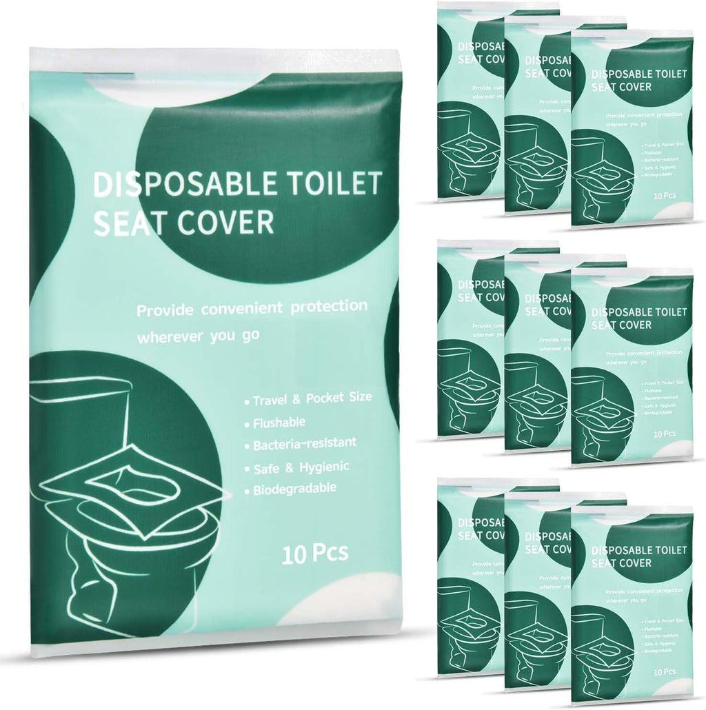90 Pcs Disposable Flushable Paper Toilet Seat Covers Travel Supplies Essentials for Airplane