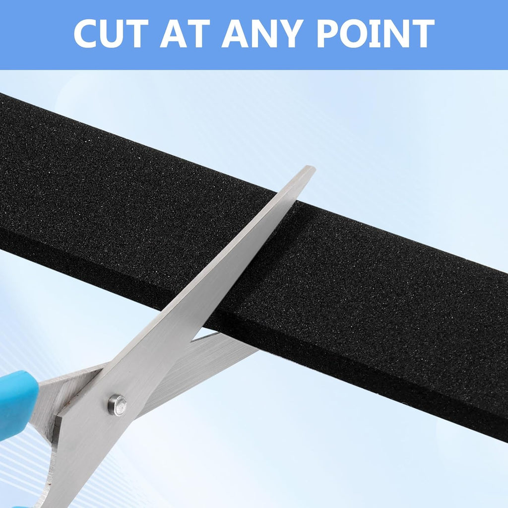 Weather Stripping Door Seal Strip (4/5 Inch X 1/16 Inch X 32Feet), Strong Adhesive, Lightproof