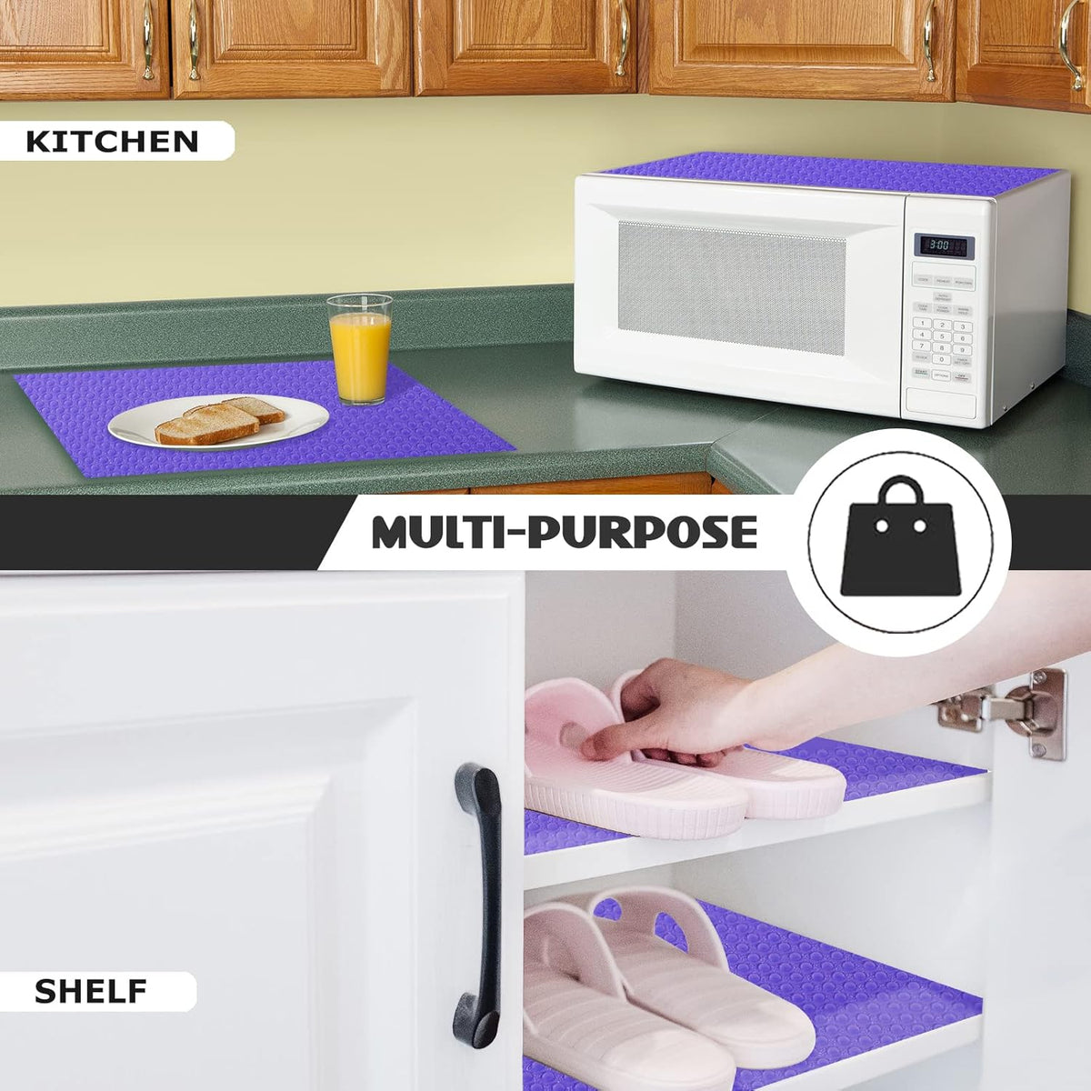 24Pcs Refrigerator Liners, Washable Fridge Liner Mats Covers Pads for Glass Shelf Cupboard Cabinet