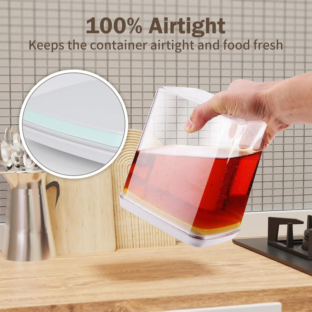 8 Pcs Pop Food Storage Containers Airtight Food Storage Containers Set with Lids Kitchen Pantry