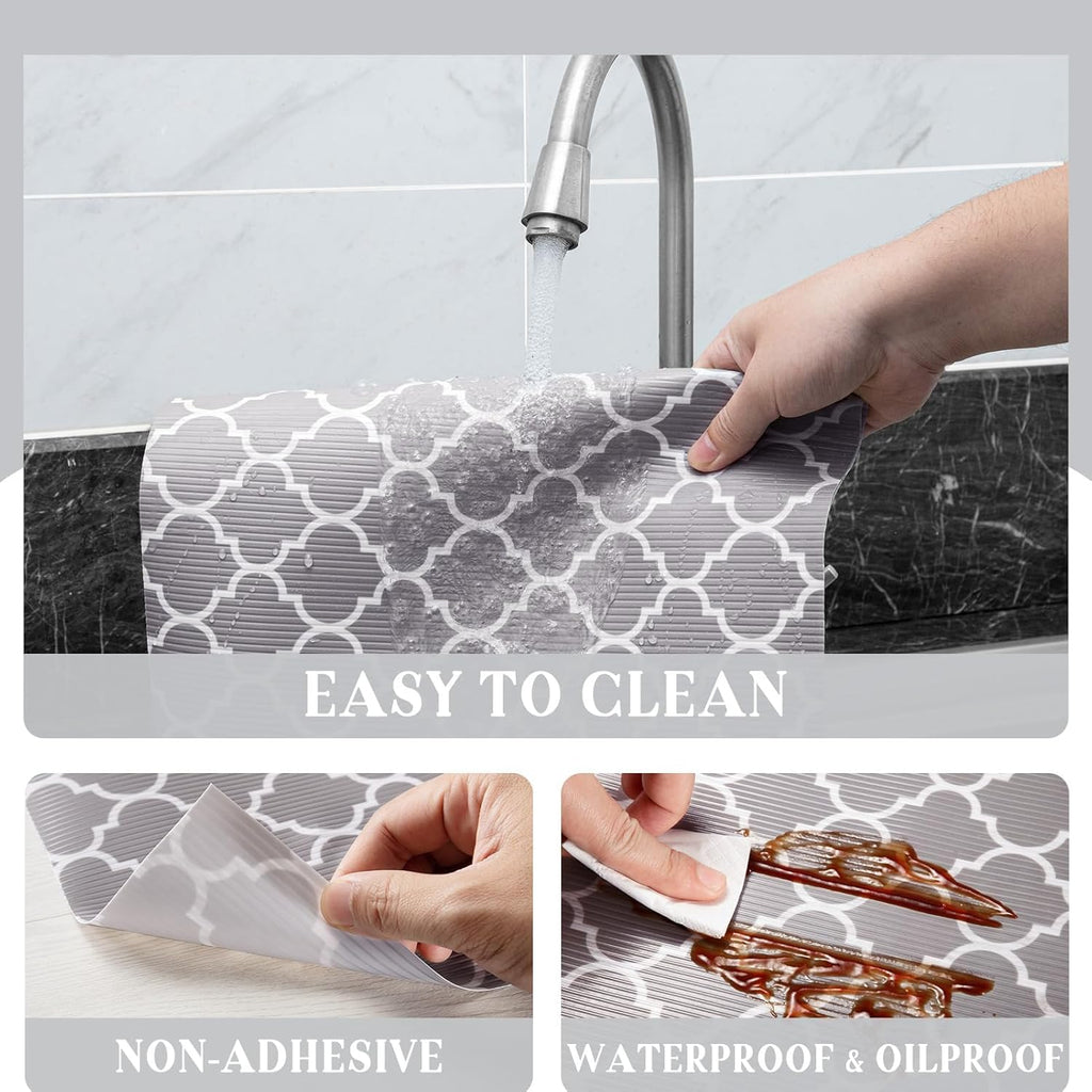 Glotoch Shelf Liner 12" x 30 ft. - Non Adhesive Refrigerator, Kitchen, Drawer Liners, Waterproof
