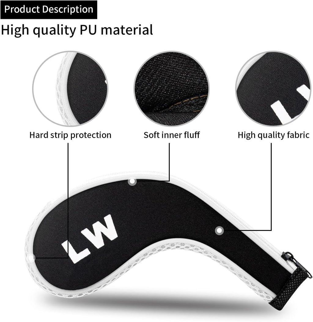 Golf 12pcs Thick Synthetic Golf Iron Head Covers Set Headcover Fit All Brands Callaway Ping