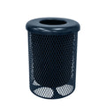COATEDOUTDOORFURNITURE RFT-DBL Heavy Duty 32 Gallon Round Trash Receptacle, Liner Included, Dark