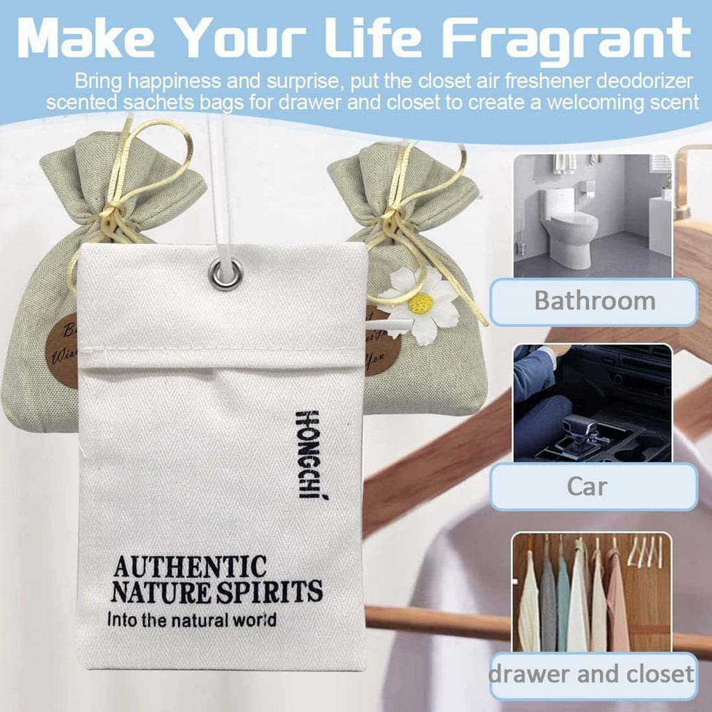 6-Pack Fresh Scented Sachet Packet, Air Freshener Bags for Drawers, Closets, Cars, Long Lasting