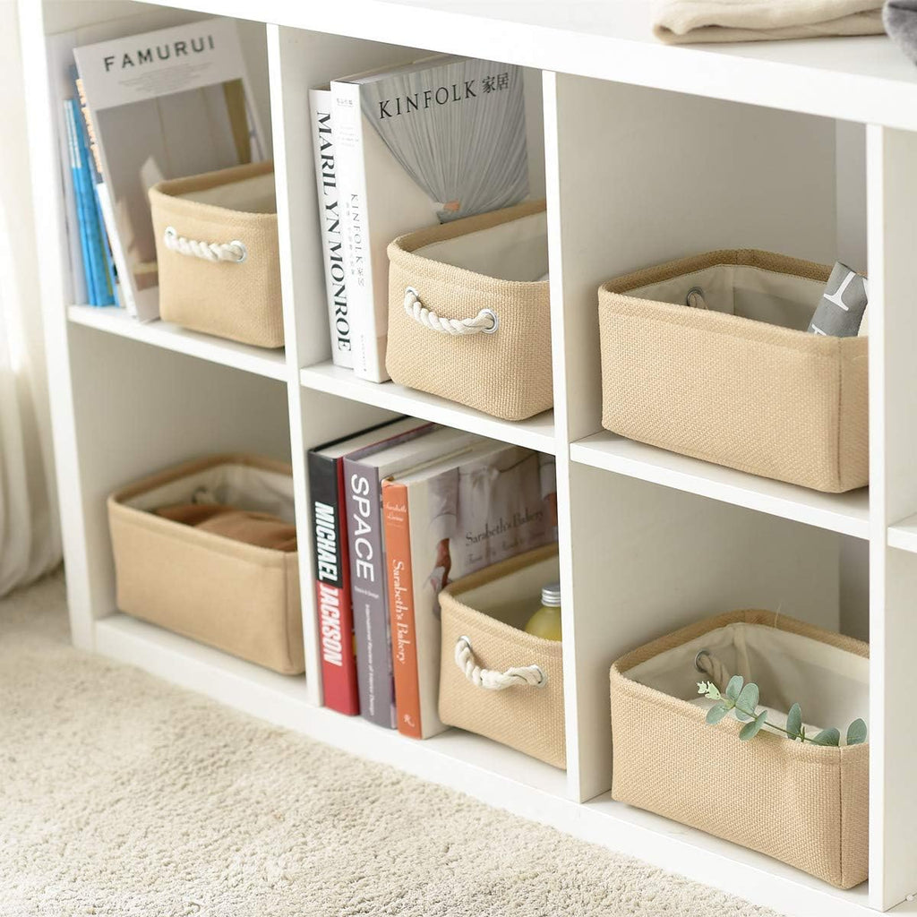 TheWarmHome Storage Basket for Organizing - Small 6 Pack 11.8x7.8x5.2 inch Fabric Storage Cubes