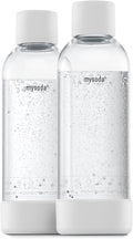 Mysoda Carbonating Bottles 2Pck 1L - Compatible with MySoda and any brands - Quick-Lock Reusable
