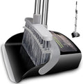 Broom with Dustpan Combo Set Broom and Dustpan Set Dust Pan with 51.2" Stainless Steel Long Handle