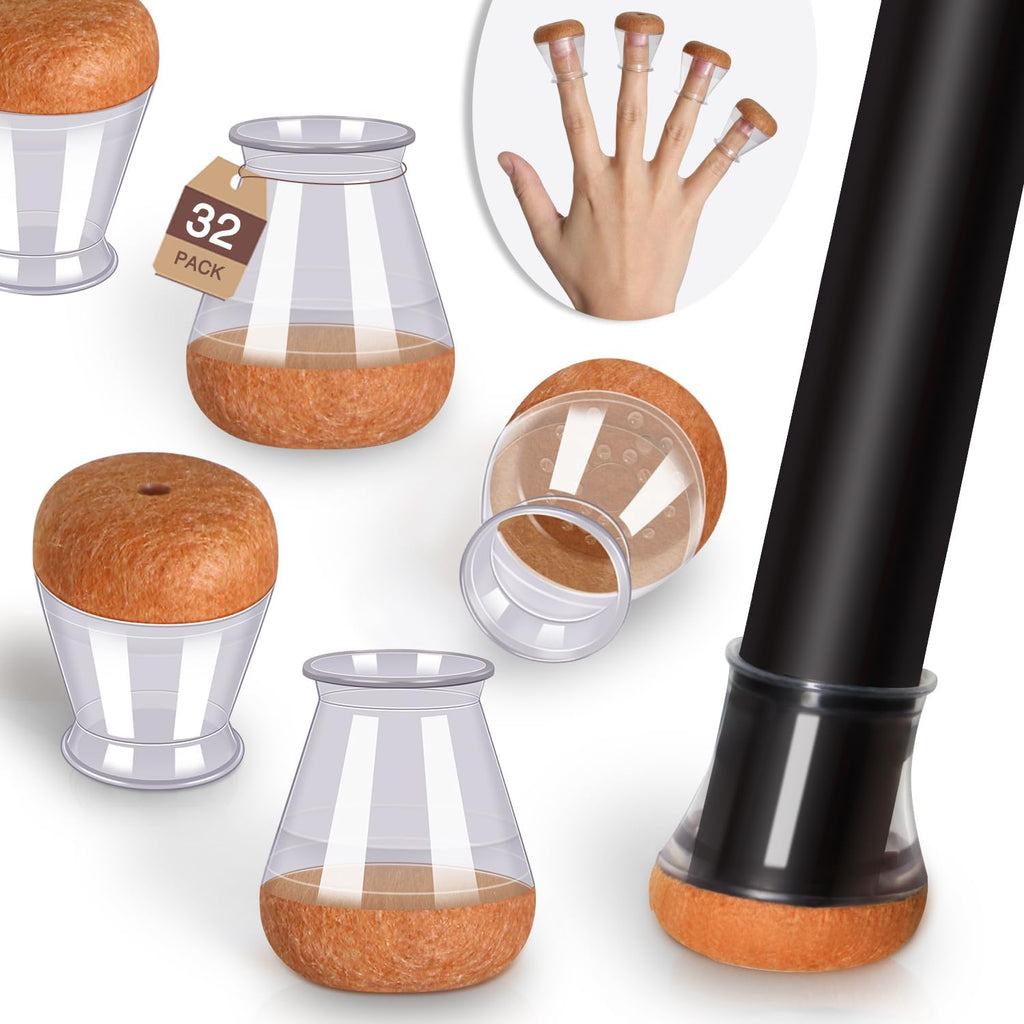 Small Chair Leg Floor Protectors Chair Leg Protectors for Hardwood Floors Felt Silicone Caps