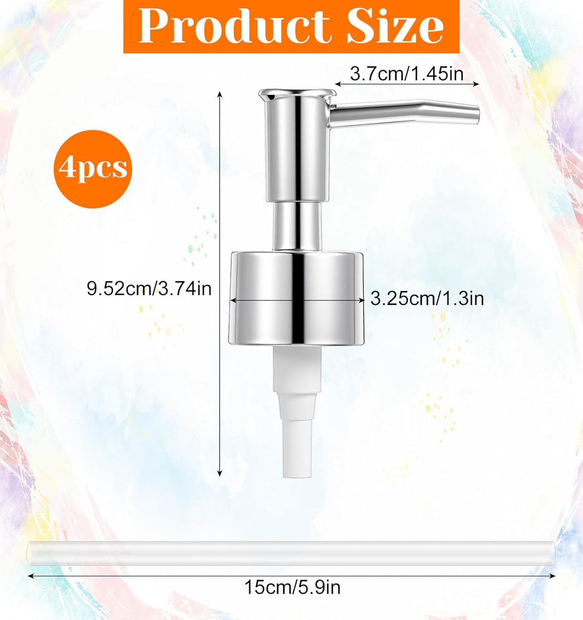 Soap Dispenser Replacement Pump, 4Pcs Replacement Pump for Soap Dispenser, Lotion, Hand Soaps, Easy