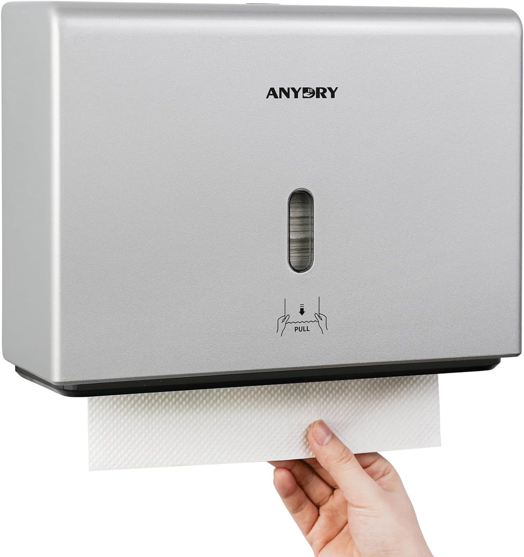 Wall-Mounted Paper Towel Dispenser – Fits Tri-Fold Towels up to 10x3.1 Inches, Holds 200 Sheets