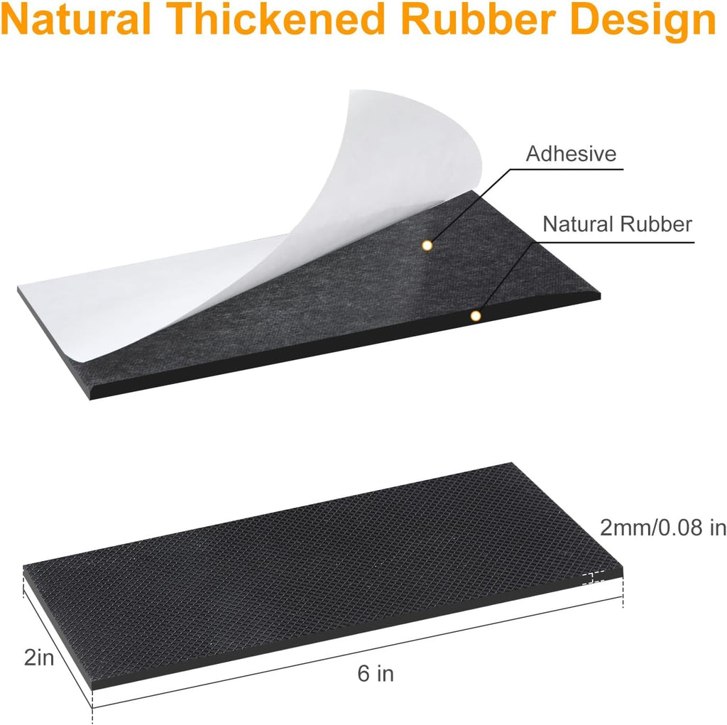 CHUNZEXI Non Slip Furniture Pads 6 PCS 6" x 2", Self Adhesive Rubber Grippers for Furniture Legs