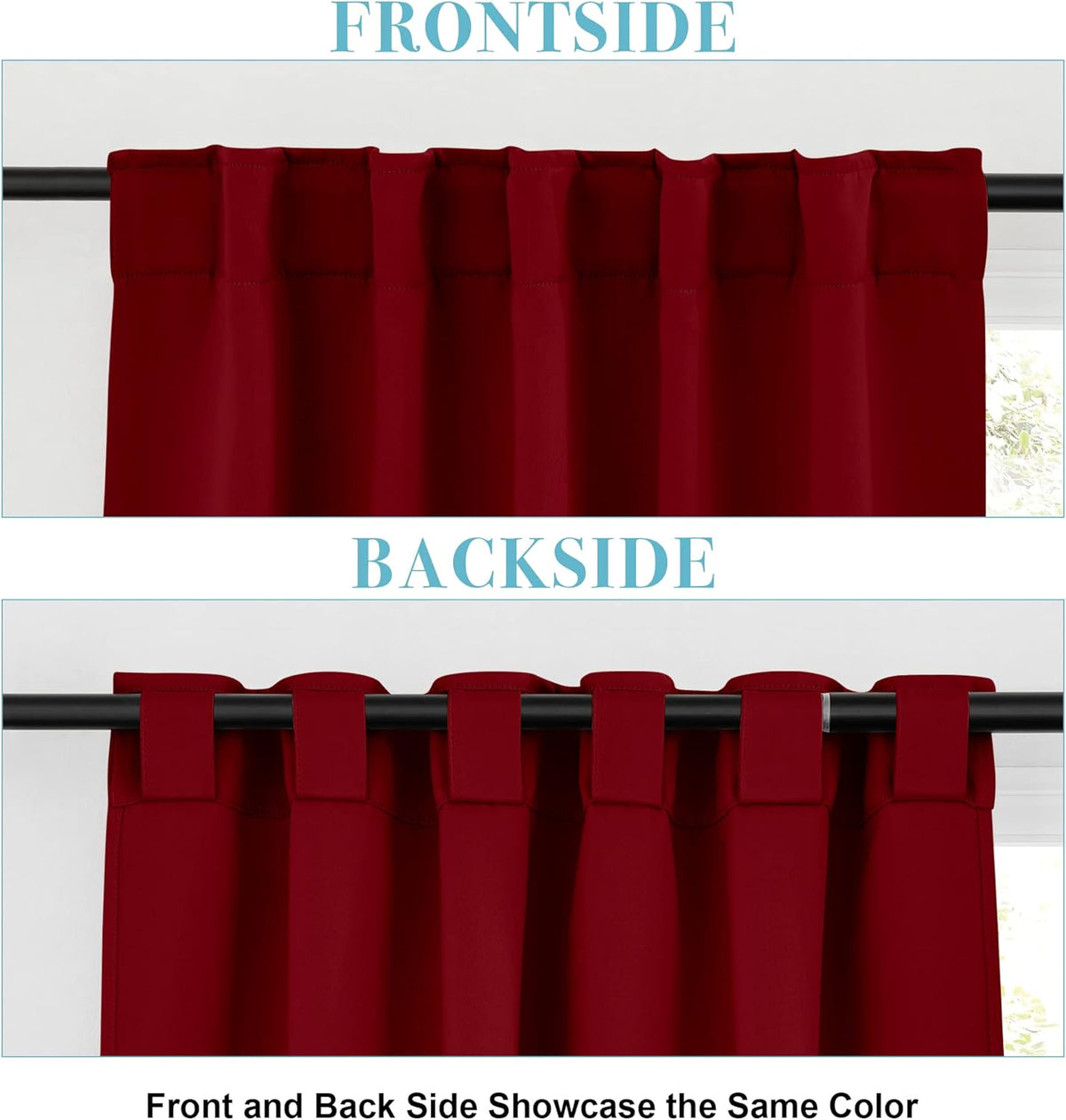 RYB HOME Kitchen Window Curtains - Blackout Privacy Half Window Curtains for Bedroom Bathroom