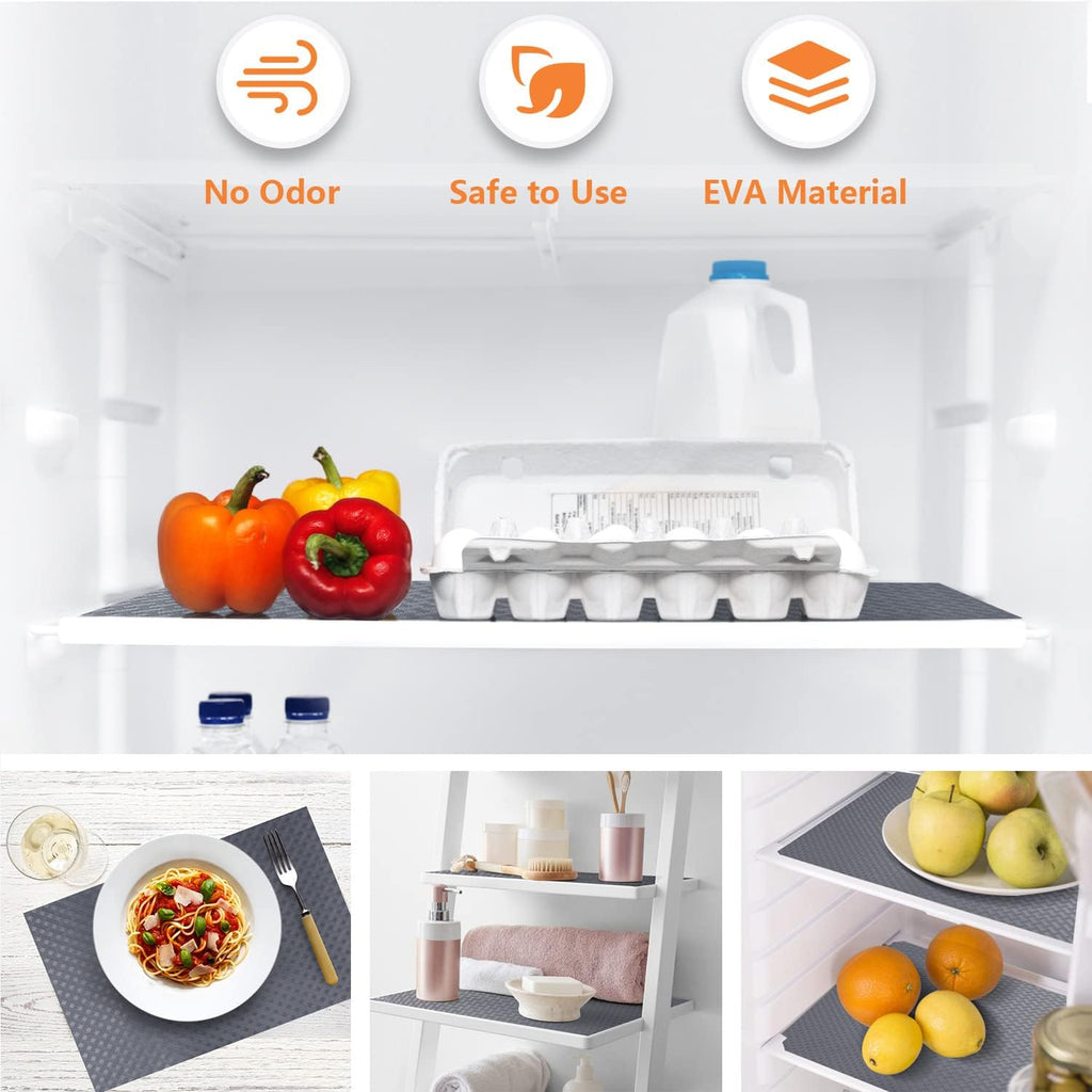 Shelf Liners for Kitchen Cabinets Refrigerator Liners Waterproof Kitchen Cupboard Liner Non-Slip