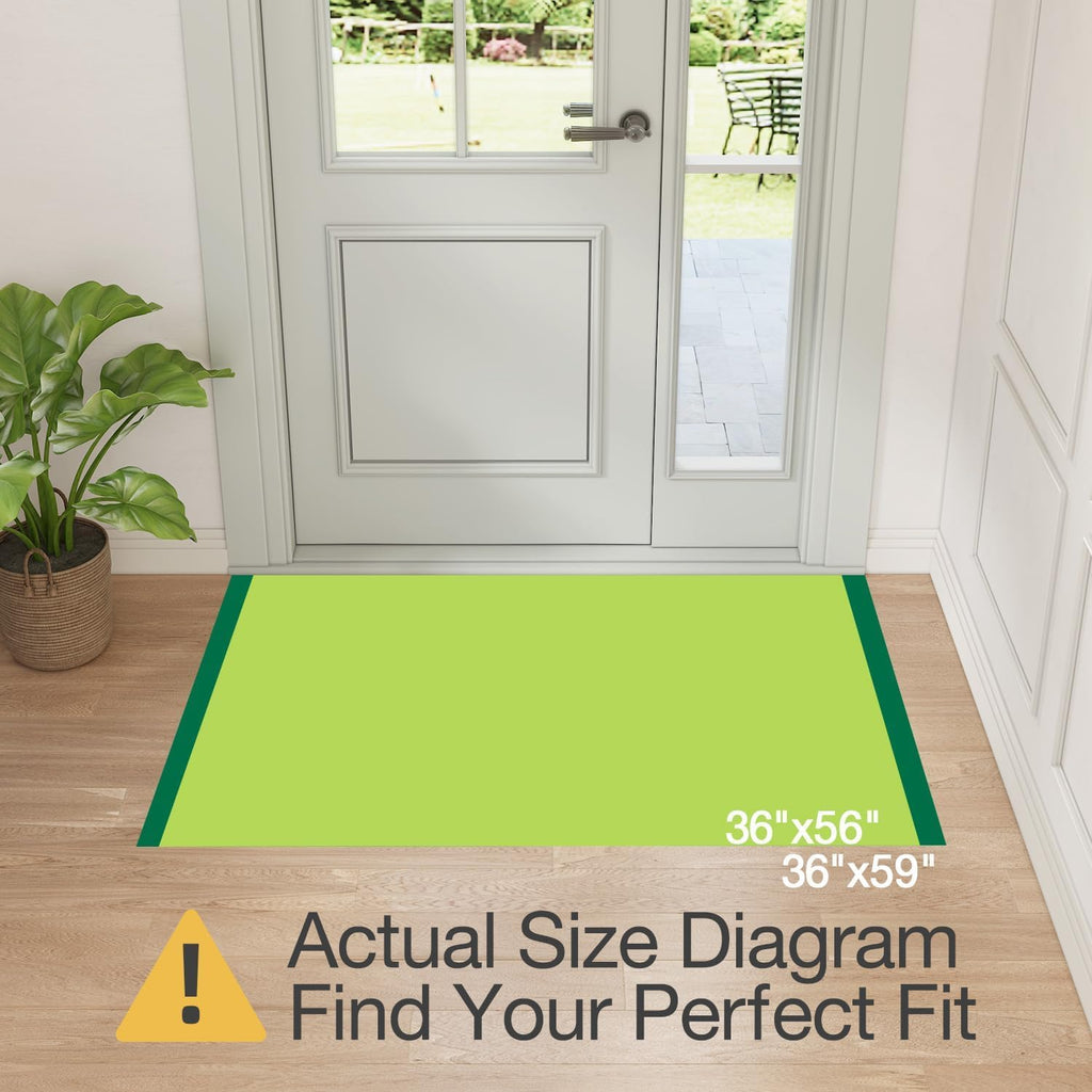 LUMI Large Indoor Door Mat, 36"x56" Non Slip Rubber Backing Entrance, Easy Clean Low Profile Ultra