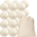 24 Pack Wool Dryer Balls XL Reusable Laundry Balls for Dryer Natural Fabric Softener Ball with 1