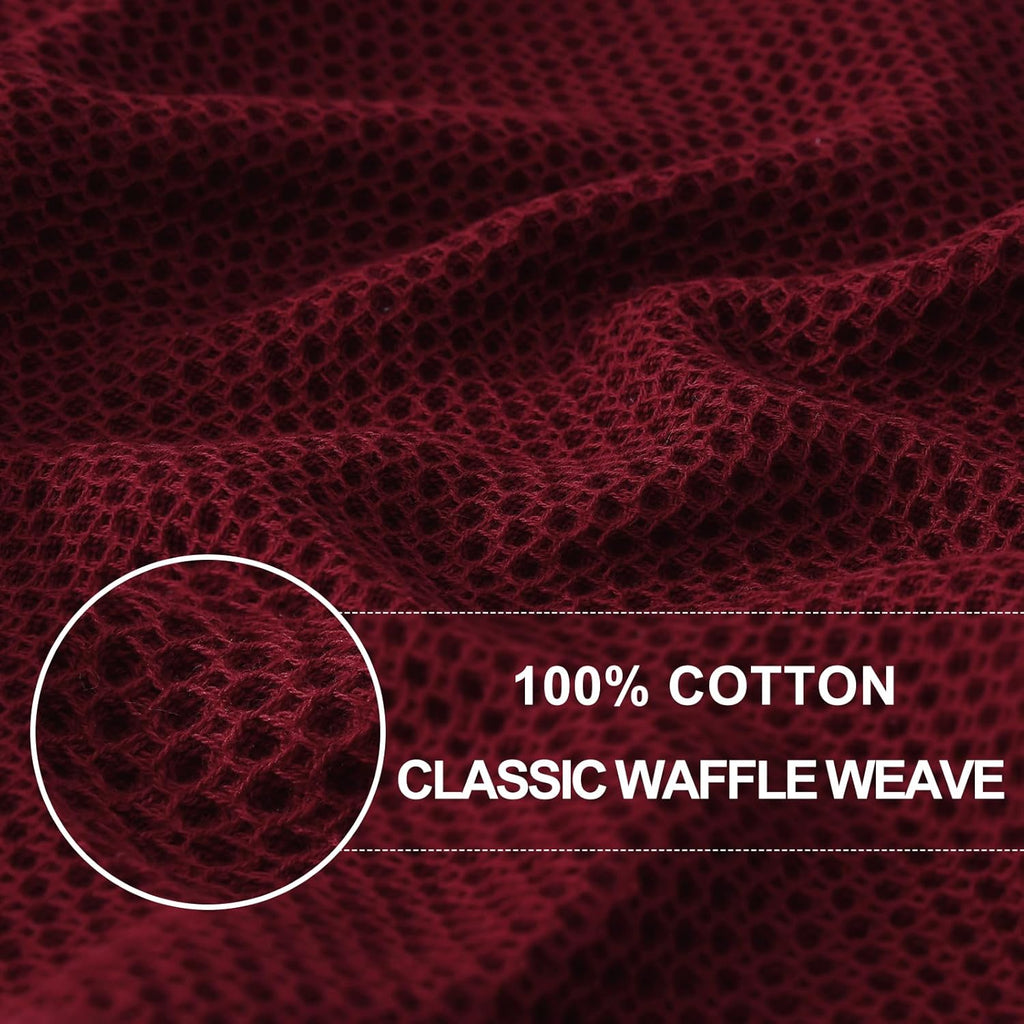 Homaxy 100% Cotton Waffle Weave Kitchen Dish Cloths, Ultra Soft Absorbent Quick Drying Dish Towels