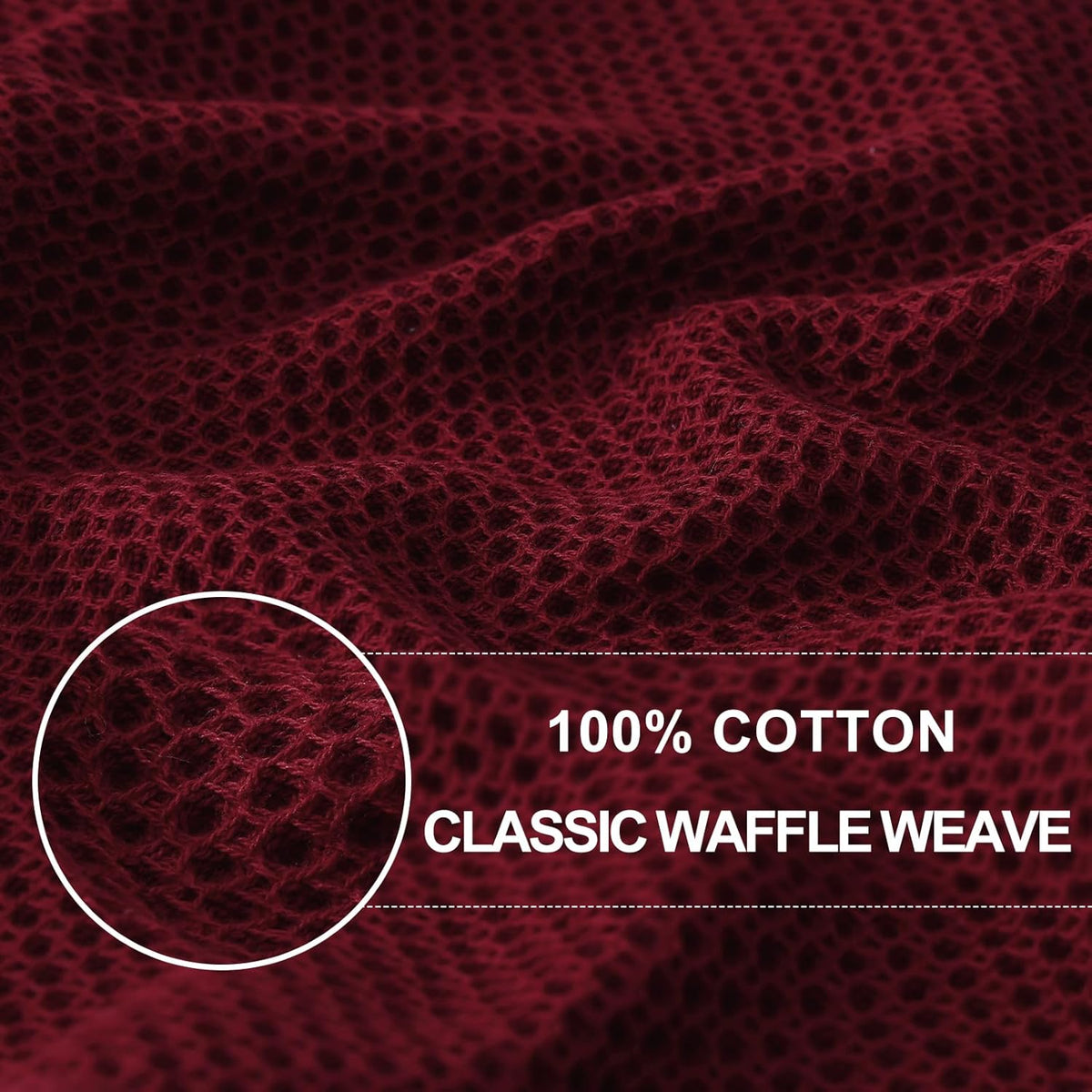 Homaxy 100% Cotton Waffle Weave Kitchen Dish Cloths, Ultra Soft Absorbent Quick Drying Dish Towels