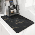 AMOAMI Coffee Mat Hide Stain Rubber Backed Absorbent Dish Drying Mat for Kitchen Counter - Fits