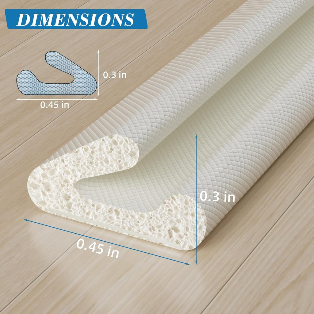 V-Shaped Weather Stripping Door Seal, 19.7FT Draft Stopper for Doors/Windows, Gaps, Dustproof