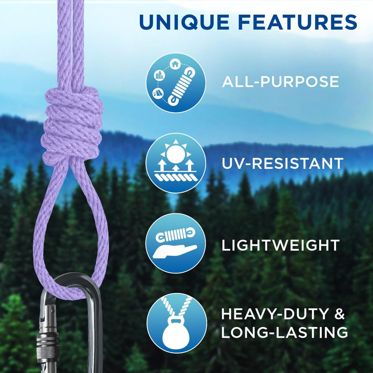 TECEUM Cotton Rope 3/16” (5 mm) – 50 FT – Strong All-Purpose Braided Rope – Natural Cotton – for