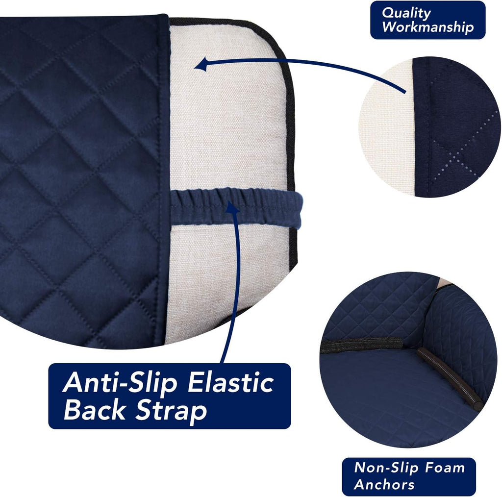 PureFit Reversible Quilted Sofa Cover, Water Resistant Slipcover Furniture Protector, Washable